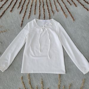 2 for $20 white blouse with key hole lace up